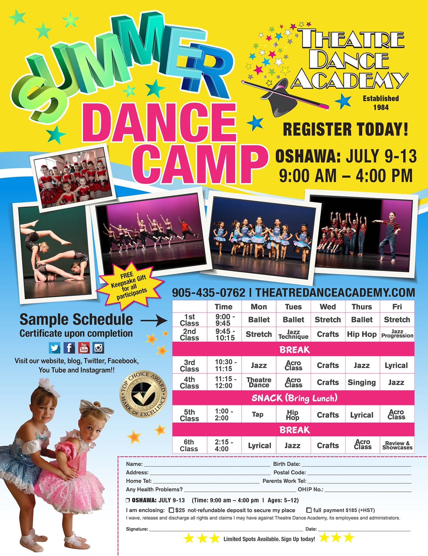 Summer Dance Camp 2018 Summer Dance Camp 2018